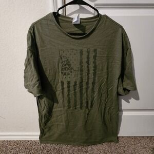 Delta Pro Weight Mens Olive Green Gadsden Flag T Shirt 2XL